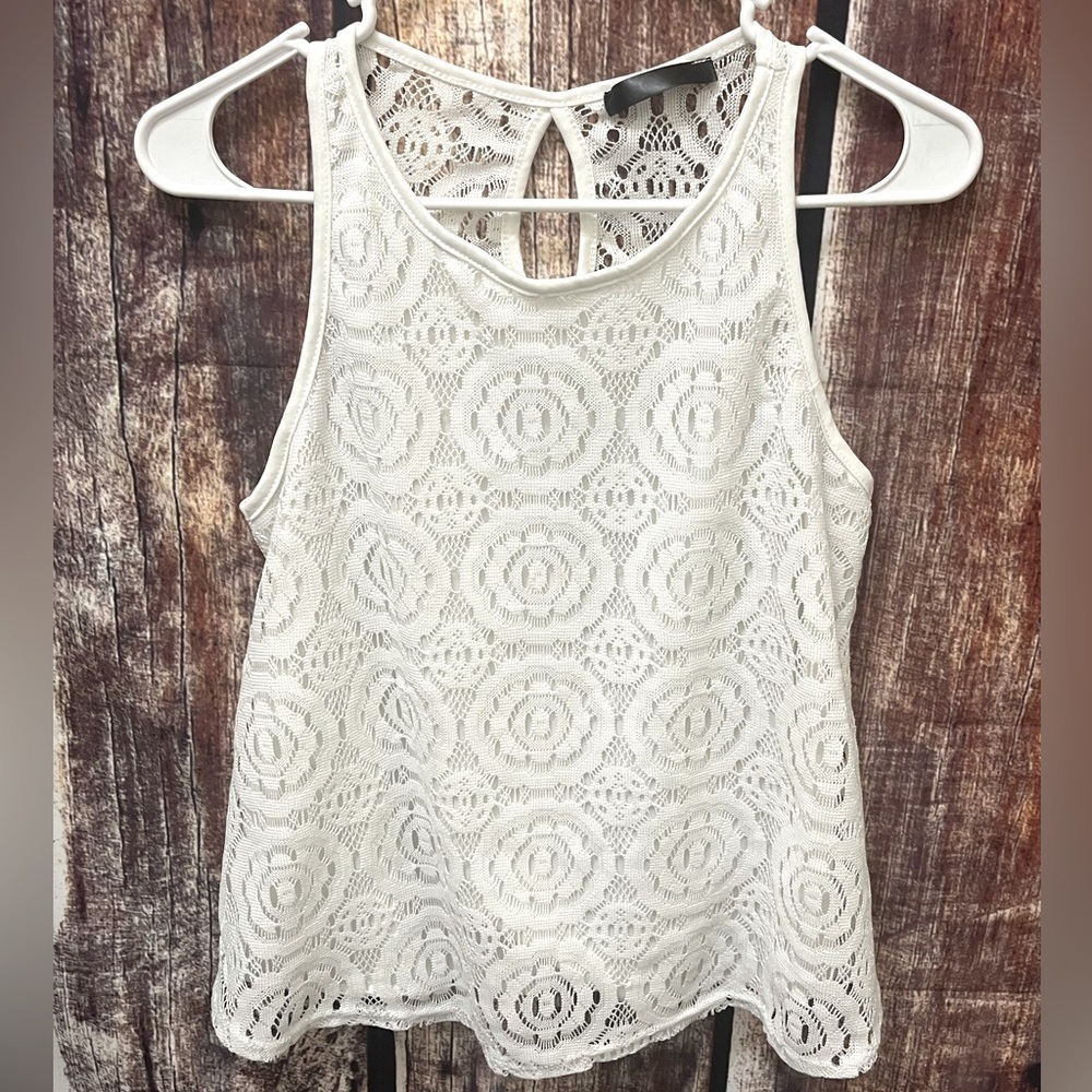 Ooh La La Couture White Lace Tank Top